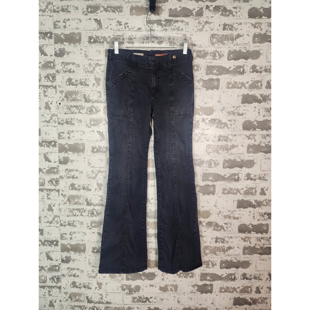 Anthropologie Pilcro Bootcut Jeans Size 27 Black Flare Western Boho